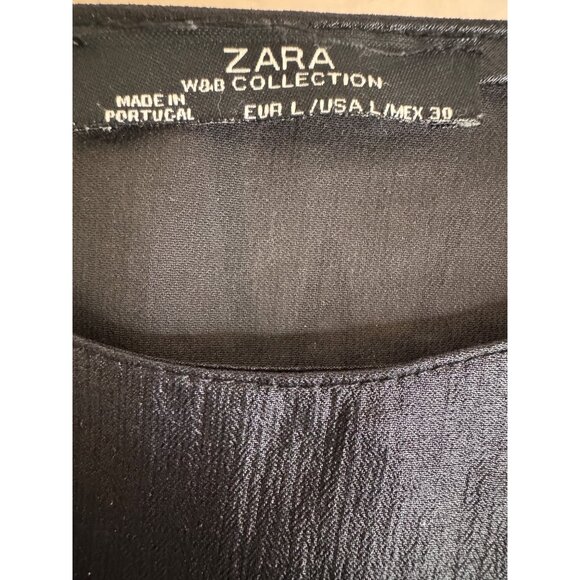 2/$30 ZARA W&B Large Collection Sheer Black Slip Dress - Picture 3 of 14